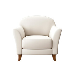 white couch isolated on a transparent background
