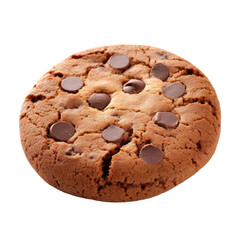 chocolate cookie isolated on a transparent background