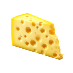 cheese slice isolated on a transparent background