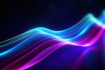 abstract futuristic background with pink blue glowing neon moving high speed wave lines and bokeh lights. Data transfer concept Fantastic wallpaper