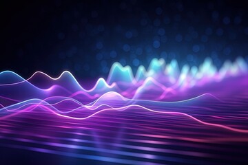 abstract futuristic background with pink blue glowing neon moving high speed wave lines and bokeh lights. Data transfer concept Fantastic wallpaper