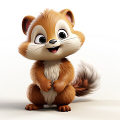Fototapeta premium cute 3d mink cartoon