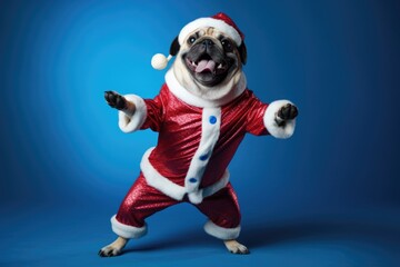 Santa Dog Christmas background	