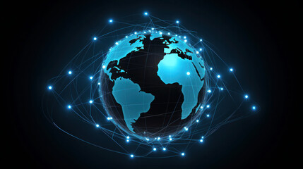 Fototapeta na wymiar Global Network: Connecting the World Through Communication