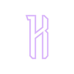 Monogram initial K letter mark logo design. Monogram design vector K logo. Monogram initial letter mark K logo. Design simple K monogram.