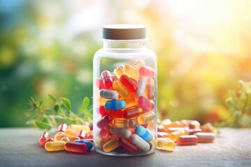Daily Dose of  Vitamins concept background