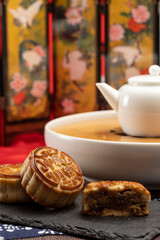 Chinese traditional food - moon cake