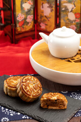 Chinese traditional food - moon cake