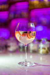 Alcoholic drinks in bars