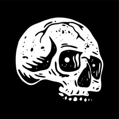 illustration vector of skull head symbol artwork drawing 