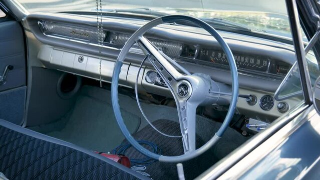 1960's Chevrolet Impala Interior, Old School Car, Classic Car, American Car, Dashboard Of Car