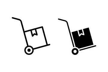 Loading boxes vector icon. Delivery, logistics symbol