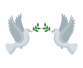 Fototapeta premium world peace day pigeons animal