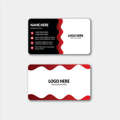 Naklejka na ściany i meble unique Creative corporate simply business card white & red