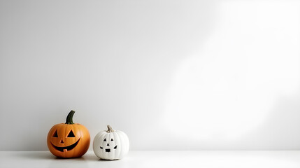 Halloween holiday background concept with jack o lantern. Generative AI