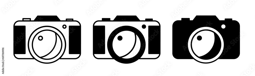 Poster camera illustration. camera icon vector set. design for business. stock vector.