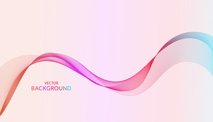 Colorful smoke wave design. Modern background template. Abstract background with multicolor waves.