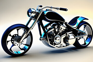 motorcycle, cool, GenerativSilver AI, beautiful, Silver