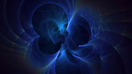 3D manual rendering abstract colorful fractal light background
