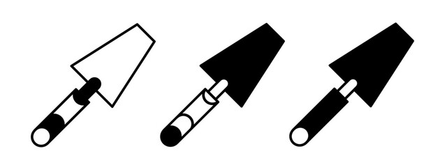 Trowel illustration. Trowel icon vector set. Design for business. Stock vector.