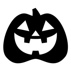 vector silhouette of a Halloween pumpkin