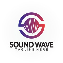 Letter S Sound Music Audio Voice Equalizer Volume Waveform Frequency Colorful Vector Logo Design