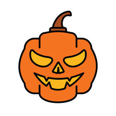 Illustration of Halloween pumpkins, Scary Jack O Lantern