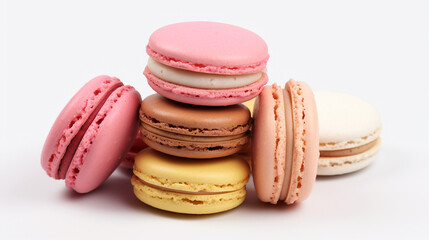 Fototapeta premium Macaroon isolated on white background