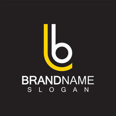 Alphabet Letters BL or LB business logo template