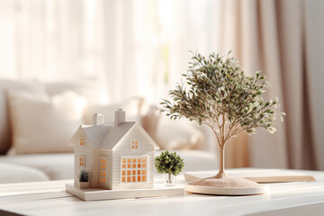 A house model in table for house owner dreamer, Generative Ai