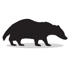 Badger Silhouette, cute Badger Vector Silhouette, Cute Badger cartoon Silhouette, Badger vector Silhouette, Badger icon Silhouette, Badger Silhouette illustration, Badger vector	