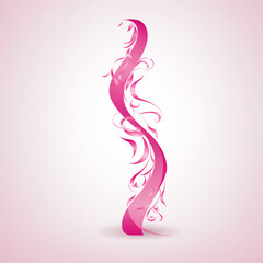 Modern pink ribbon for a stylish and sophisticated design