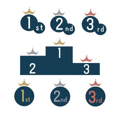 シンプルなランキング表示のアイコンセット