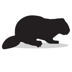 Beaver Silhouette, cute Beaver Vector Silhouette, Cute Beaver cartoon Silhouette, Beaver vector Silhouette, Beaver icon Silhouette, Beaver Silhouette illustration, Beaver vector																							