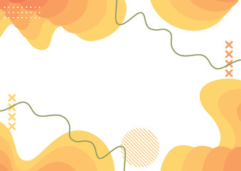 white and yellow fluid shapes abstract background