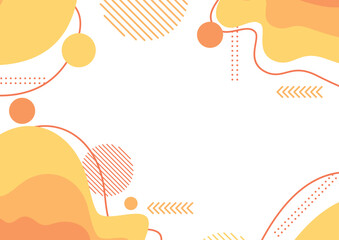 white and yellow fluid shapes abstract background