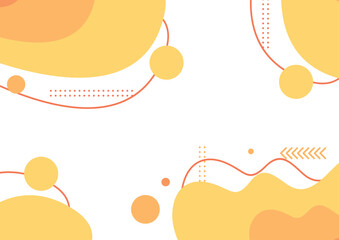 white and yellow fluid shapes abstract background