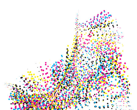 abstract background with rainbow colorful dots on white background with the word mckinsey, a colorful abstract image of dots on a white background cmyk halftone dot effect 