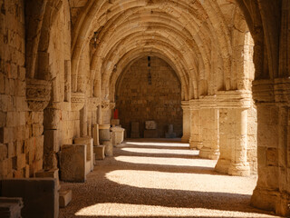 Rhodes, Greece - April 21, 2023: Archeological Museum of Rhodes Town