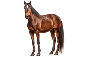 Brumby horse isolated on transparent background.