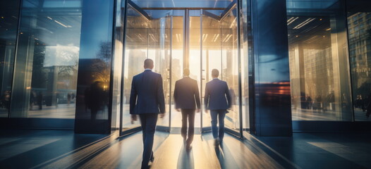 Business man heading out to the field.