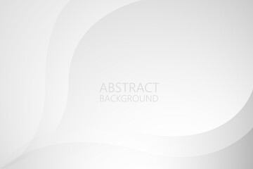 Abstract white and gray wave color background, Vector Illustration	