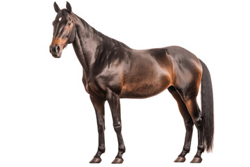 Obraz na płótnie Canvas Standardbred horse isolated on transparent background.