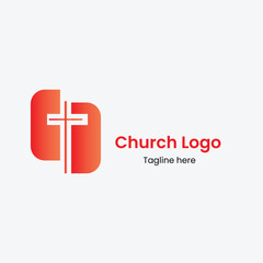Obraz premium T letter church logo in Art & Illustration