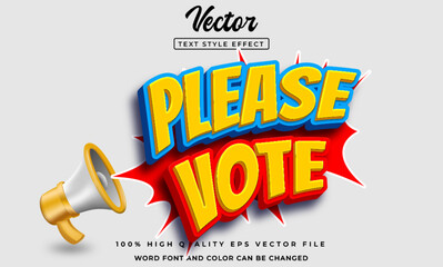 editable please vote text effect