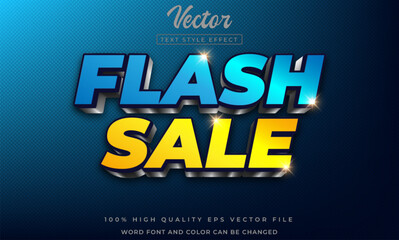 editable flash sale text effect 3d style