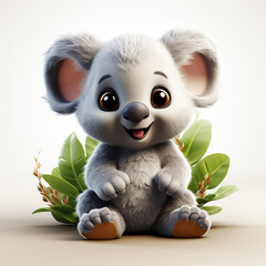 3d cartoon cute koala