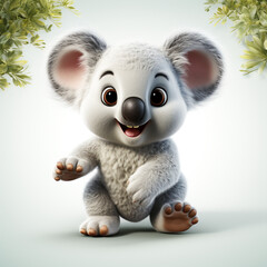 3d cartoon cute koala