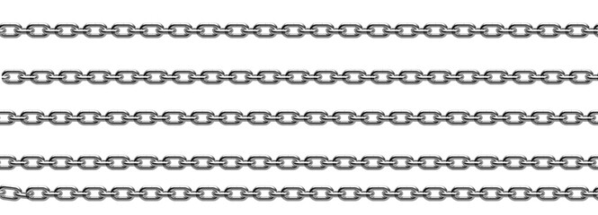 Metal Chain silver coated isolated on a white background