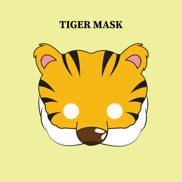 Tiger mask for children in Art & Illustration